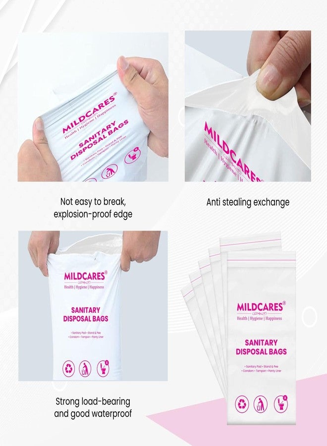 MildCares Sanitary Disposable Bags (Pack of 25) | Leakproof Disposalable Bag For Sanitary Pads, Condoms, Diaper, Panty Liner & Tampoons | Bags For Discrete Disposal Of intimate Products For Women - Image 3